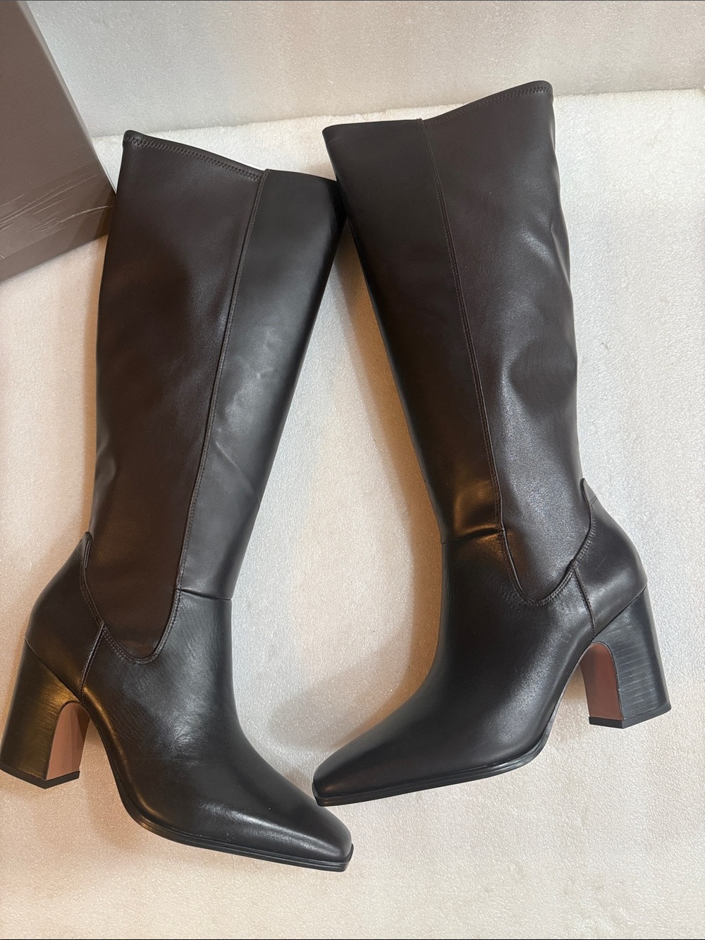 Franco Sarto Women's Jonie Mid Calf Boot Dark Hickory Brown Leather 9 M - Picture 8 of 11